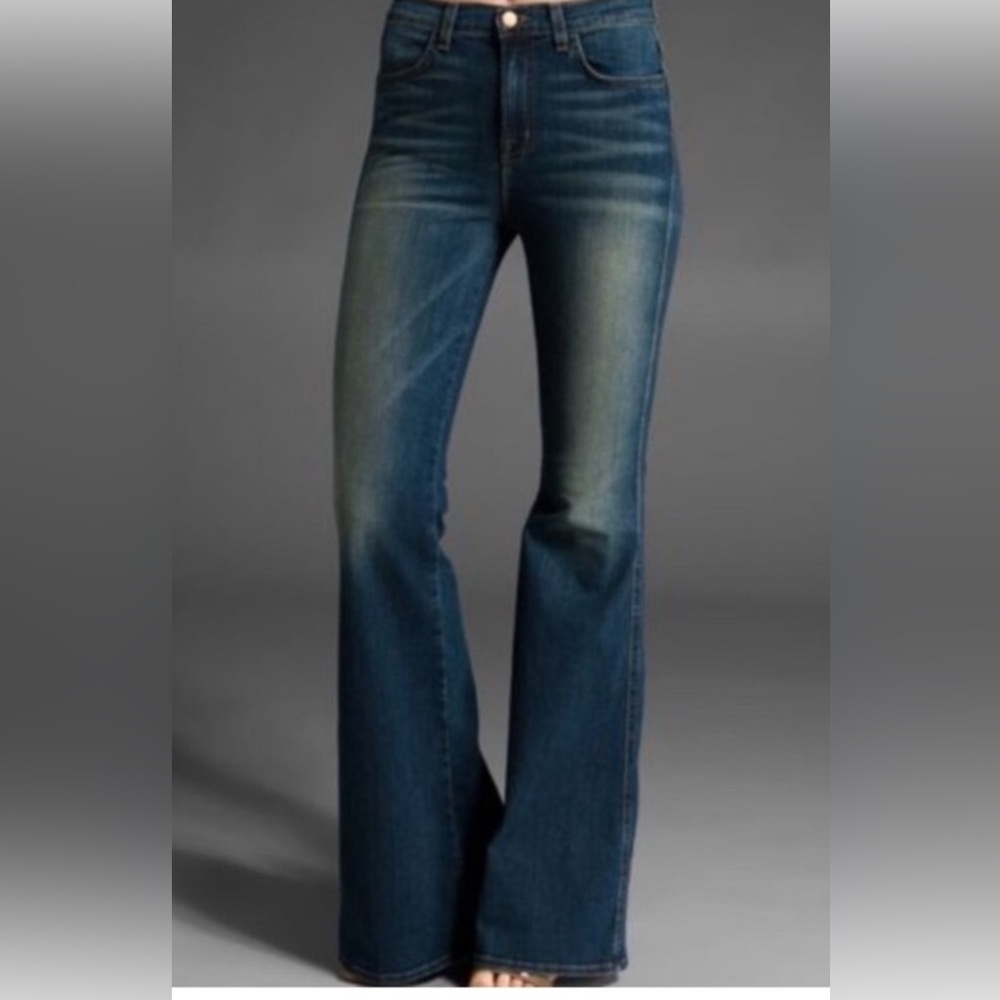 jBrand high rise flare 28x32 med/dark was 11” rise 21” thigh. The perfect flare